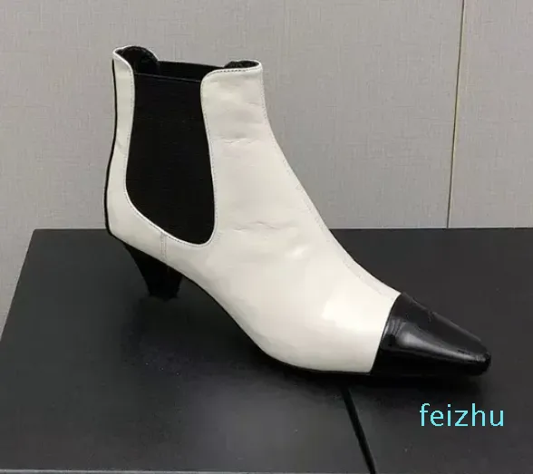 Designer Luxury Pure Color Pointed Outdoor Party Chelsea Ankle Boot Lady