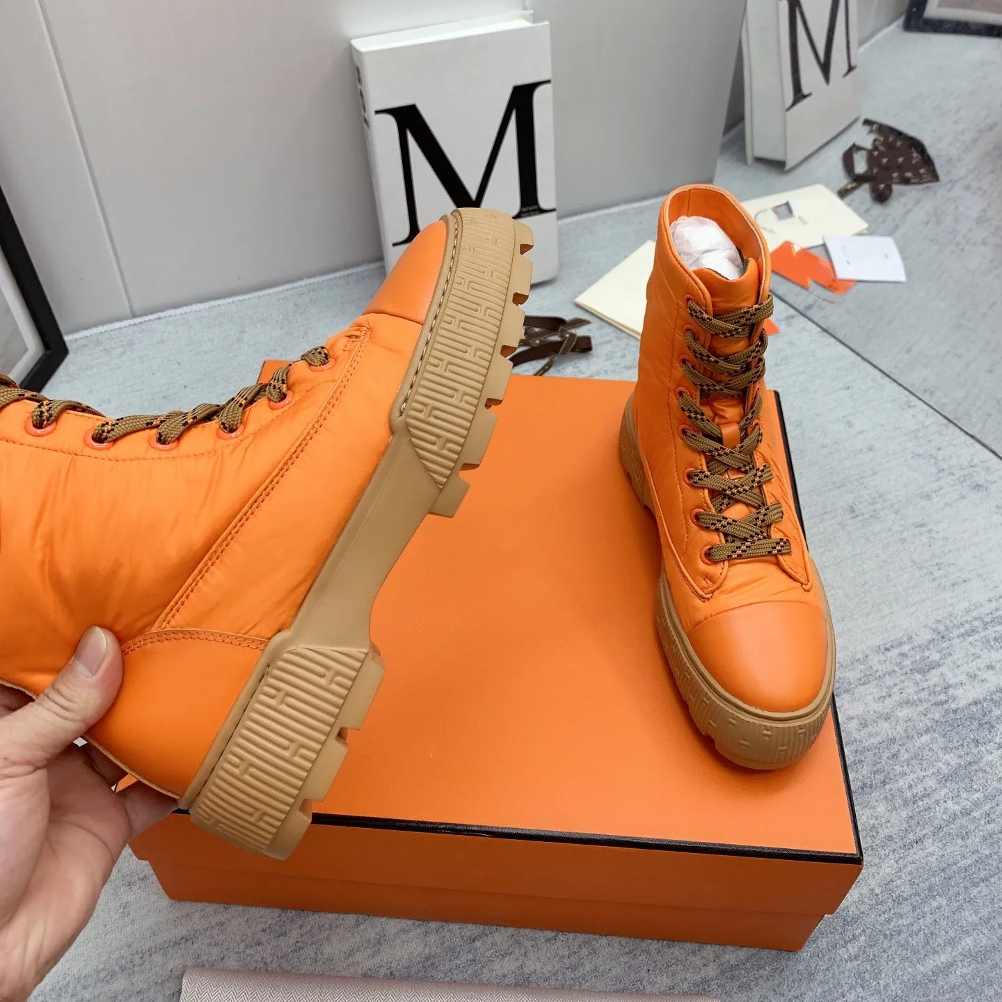 H and m platform boots top
