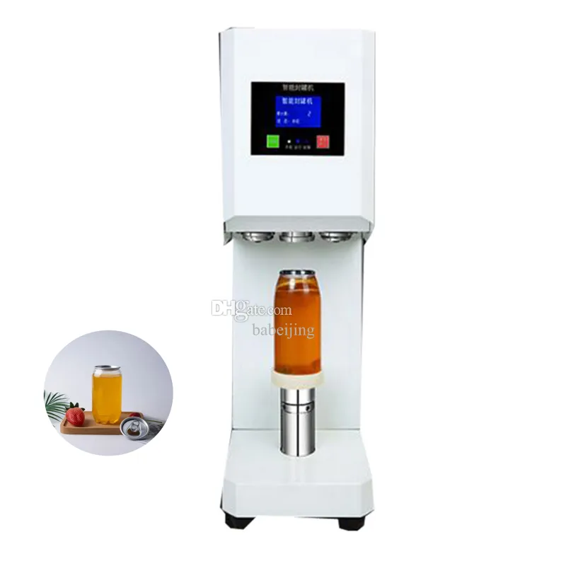 220 V / 110 V Can Machine Milk Milk Tea Shop Commercial Beverage Pucharowanie Półoutomatyczna plastikowa butelka uszczelniająca 55 mm