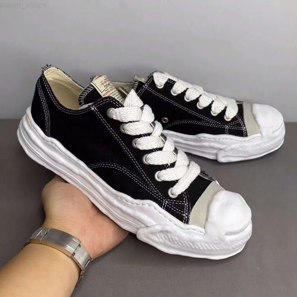 Upplös mmy skor duk skor lyxiga män kvinnor skor spetsar sneakers maison mihara yasuhiro skosnor ram