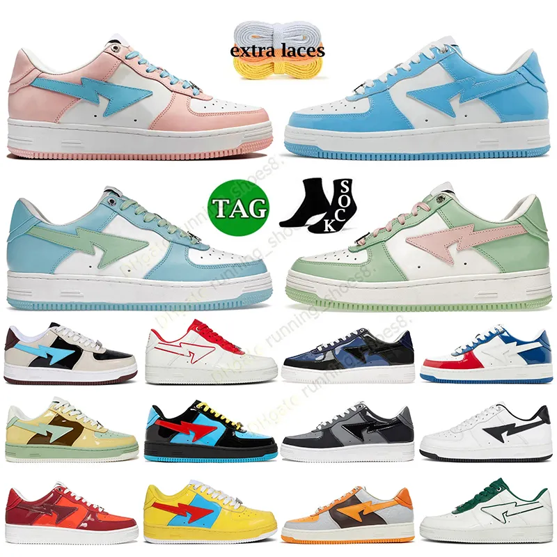 Designer sapatos casuais baixo para homens mulheres tubarão branco tênis couro preto branco azul camuflagem skate jogging esportes estrela treinadores tamanho EU36-45