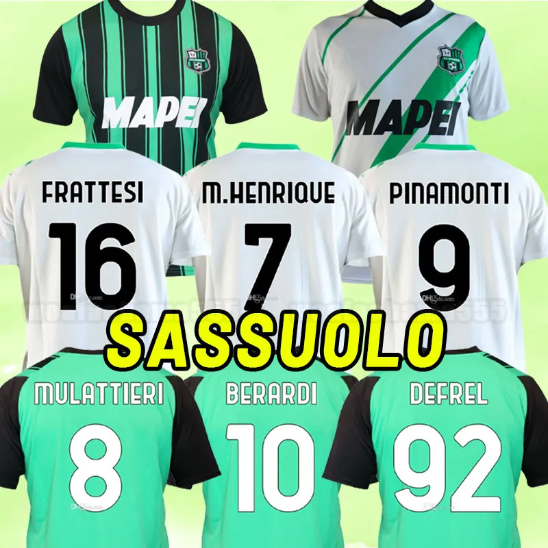 23 24 US Sassuolo Soccer Jerseys Caputo Berardi Locatelli 2023 2024 Home Away Third Defrel Djuricic Boga Maglietta Calcio Traore