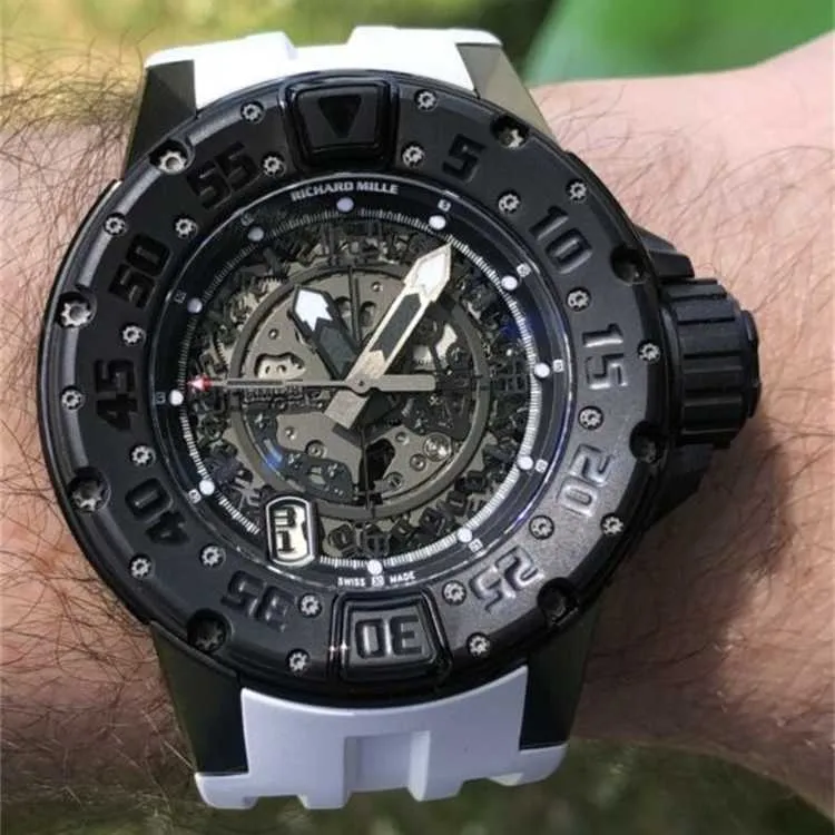 Richarmillesスイスの高級時計ブランド腕時計Richarmilles Divers Watch 028 All Blackに30ピースhbnr