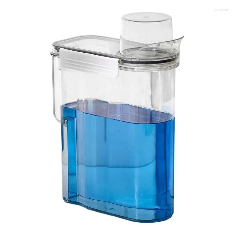 Storage Bottles Laundry Detergent Dispenser With Measuring Cup Lid Large  Capacity Leak Proof For Fabric Softener