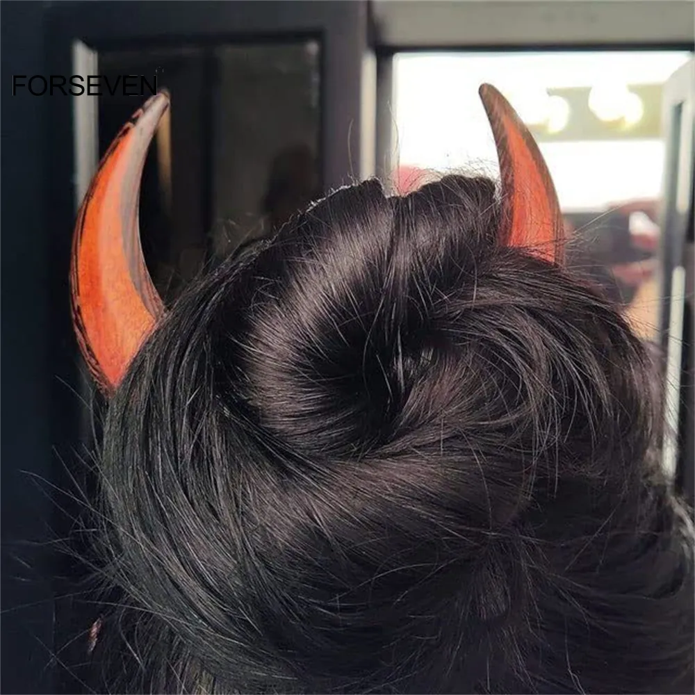 Moon Plate Hair Fork　SYKIA Vintage Crescent Moon Hair Forks Pearl Hair Sticks Womens