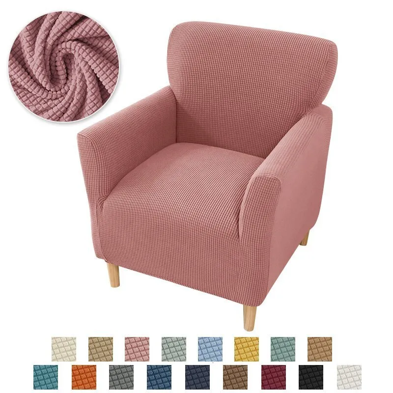 Chair Covers Sarung kursi bak bulu Polar spandeks sarung klub berlengan untuk ruang tamu elastis tunggal penutup Sofa rumah Bar Counter el 230907