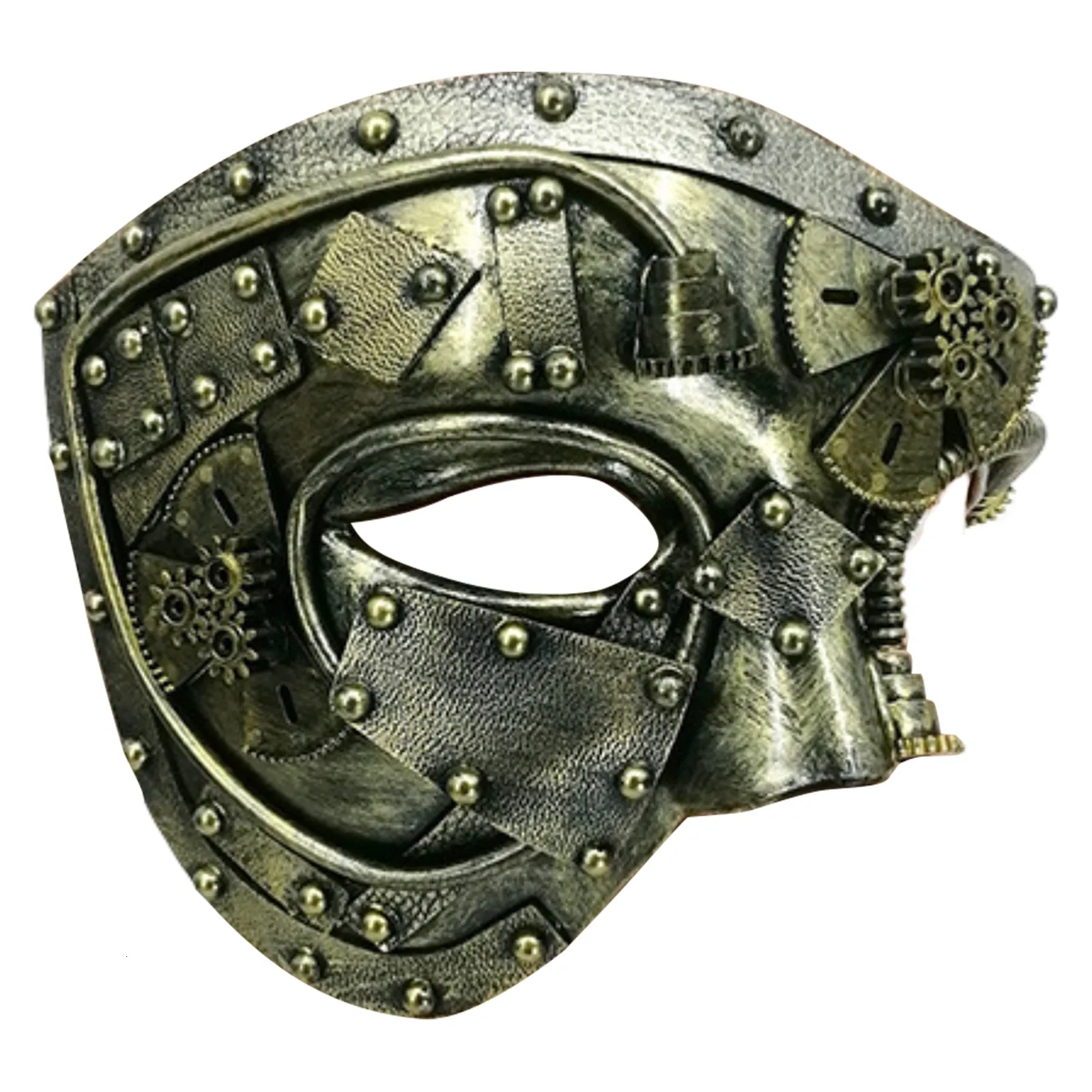 Маски для вечеринок в стиле панк, венецианский шлем, механический стимпанк, призрак оперы, костюм на Хэллоуин, лицо 230907