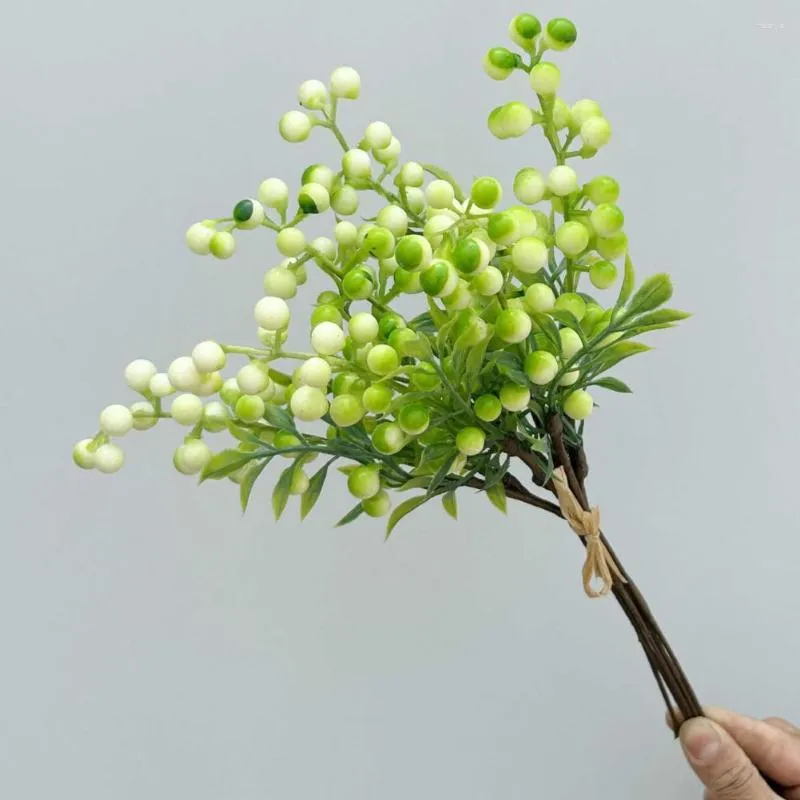 Bouquet de fausses baies décoratives de qualité supérieure, en mousse, aspect réaliste, Simulation de baies, pour noël, hiver, mariage