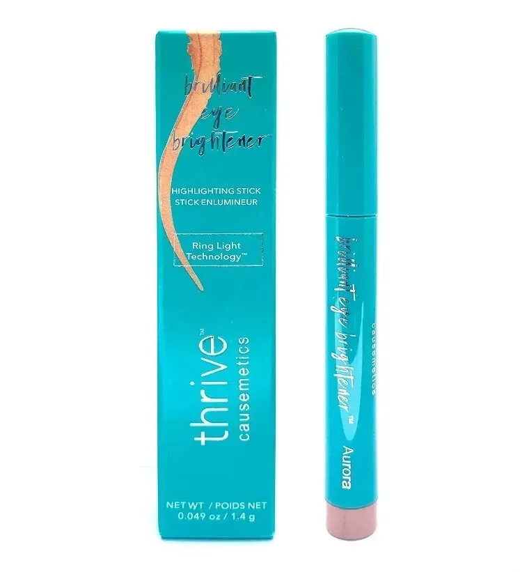 Thrive Causemetics Liner Combinação Brilliant Eye Brightener Ring Light Tecnologia Champanhe Cintilante 1,4g / 0,049 onças 4 cores Stella Muna Aurora Mieko