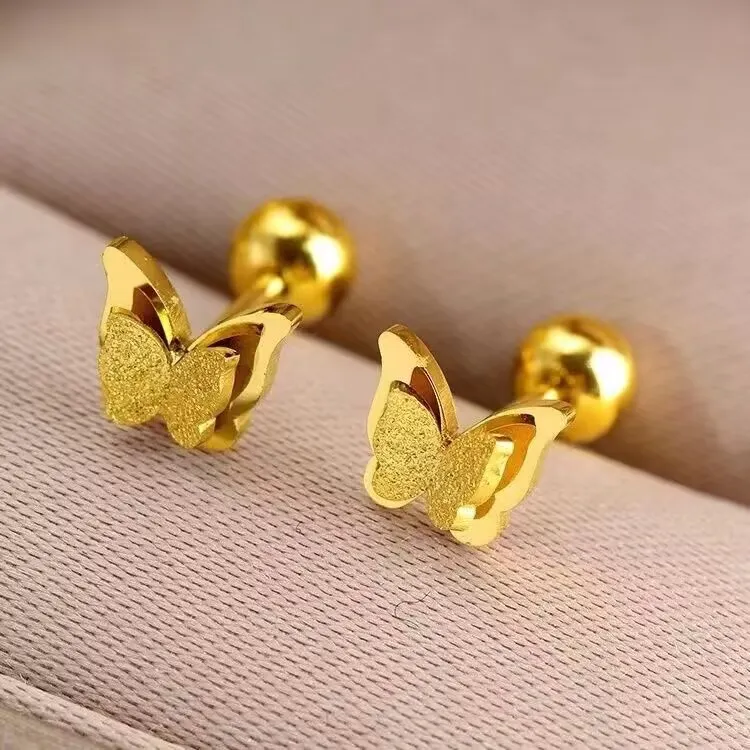 Модные серьги из розового золота 18 карат, роскошные дизайнерские серьги-бабочки, серьги с глазурью для свадебных женщин, подарок высшего качества