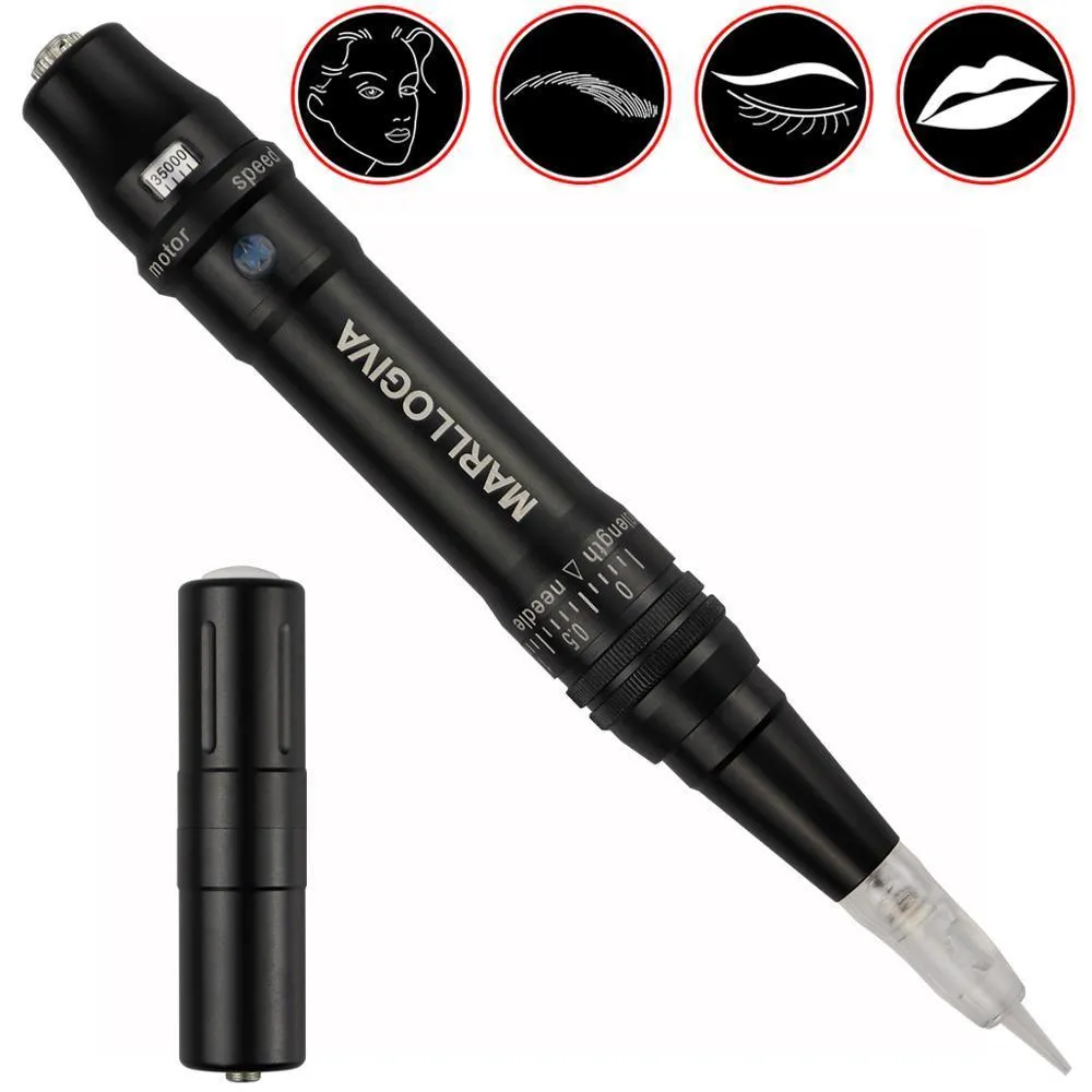 Tattoo Machine Rechargeable Digital Wireless Eyebrow tattoo Makeup Pen for 3D Microblading eyebrowlip with battery 230907