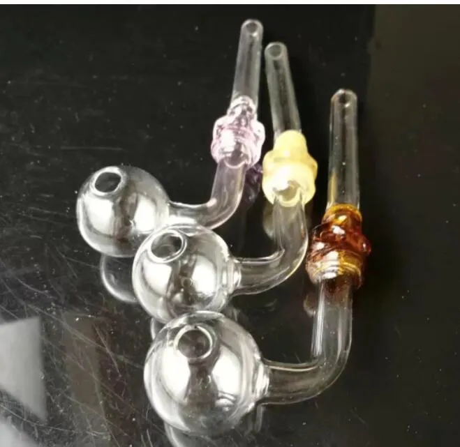 New Color Had Long Curved Bone Pot ,Wholesale Glass Bongs Oil Burner Pipes Water Pipe Rigs Smoking