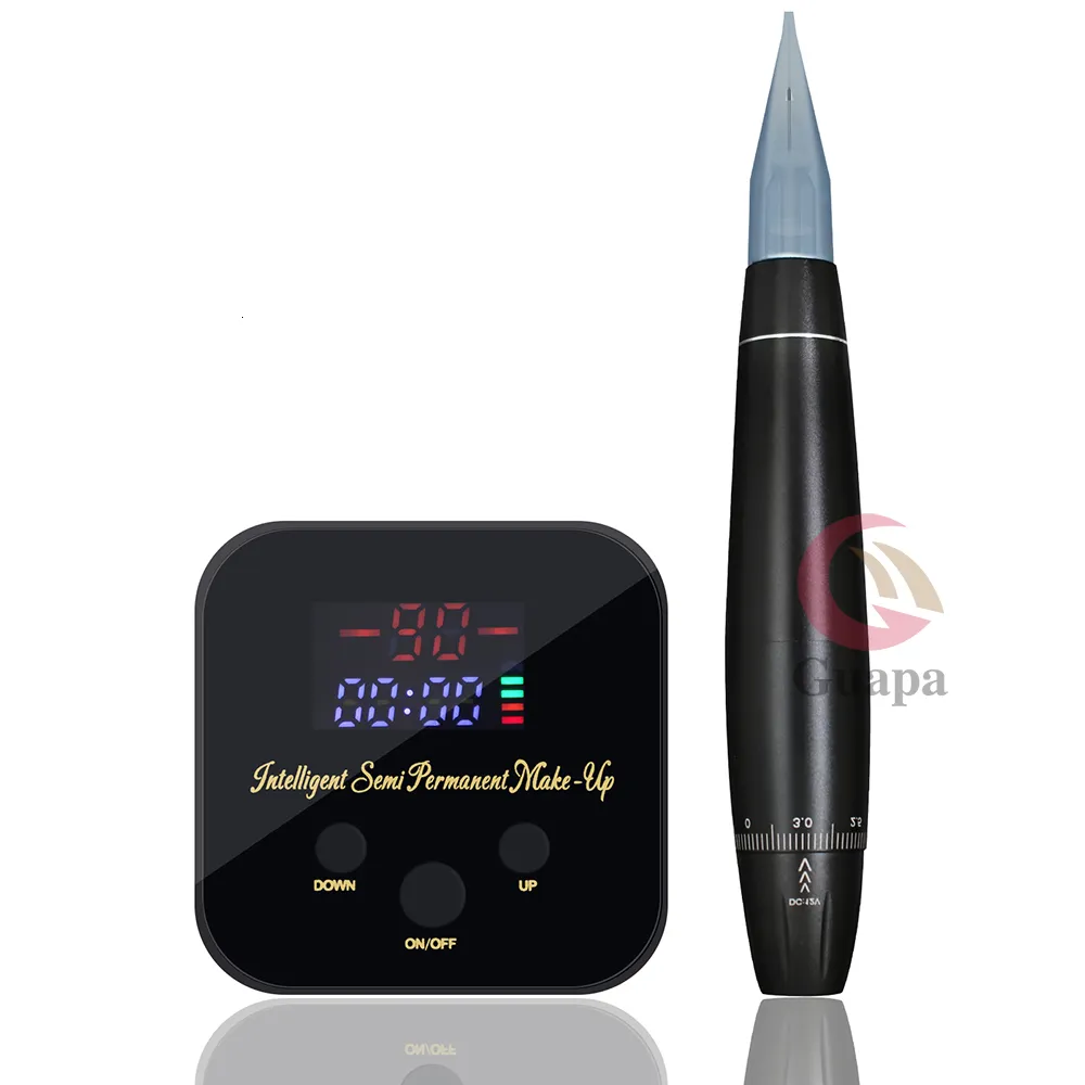 Machine à tatouer professionnelle, panneau LED numérique, maquillage Permanent, Micropigmentation 12V pour sourcils avec aiguilles à Membrane 230907