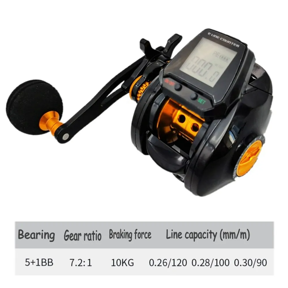 Digital Baitcasting Fly Fishing Reel With Large Display, Bite Alarm, And Left  Hand Finger Counting Tackle 230907 From Heng05, $32.22