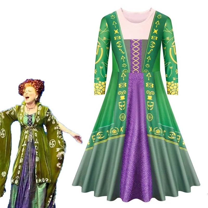 Winifred Sanderson Cosplay Costume For Girls Long Sleeve Hocus