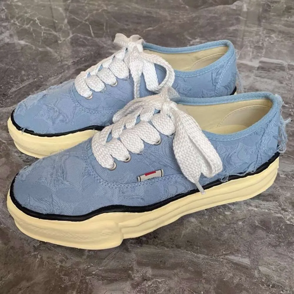2023 New Maison Mihara Yasuhiro MMY Dissolved Shoes Versatile Casual Canvas Shoes Men's and Women's High rise Board ShoesOG