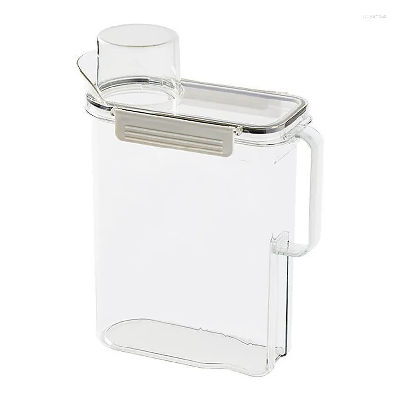 Storage Bottles Laundry Detergent Dispenser With Measuring Cup Lid Large  Capacity Leak Proof For Fabric Softener