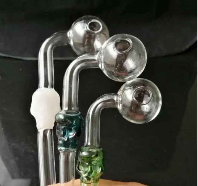 Neue Farbe hatte einen langen gebogenen Knochentopf, Großhandel Glasbongs Ölbrenner Rohre Wasserpfeife Rigs Rauchen