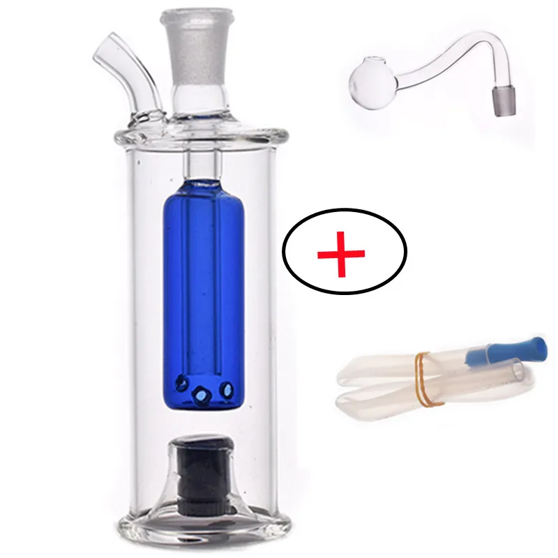 Mini USA popolare LED narghilè vetro Pyrex bruciatore a olio tubo spesso chiodo gorgogliatore acqua Bong piccoli bruciatori tubi dab rig mini bicchiere inebriante Bongs