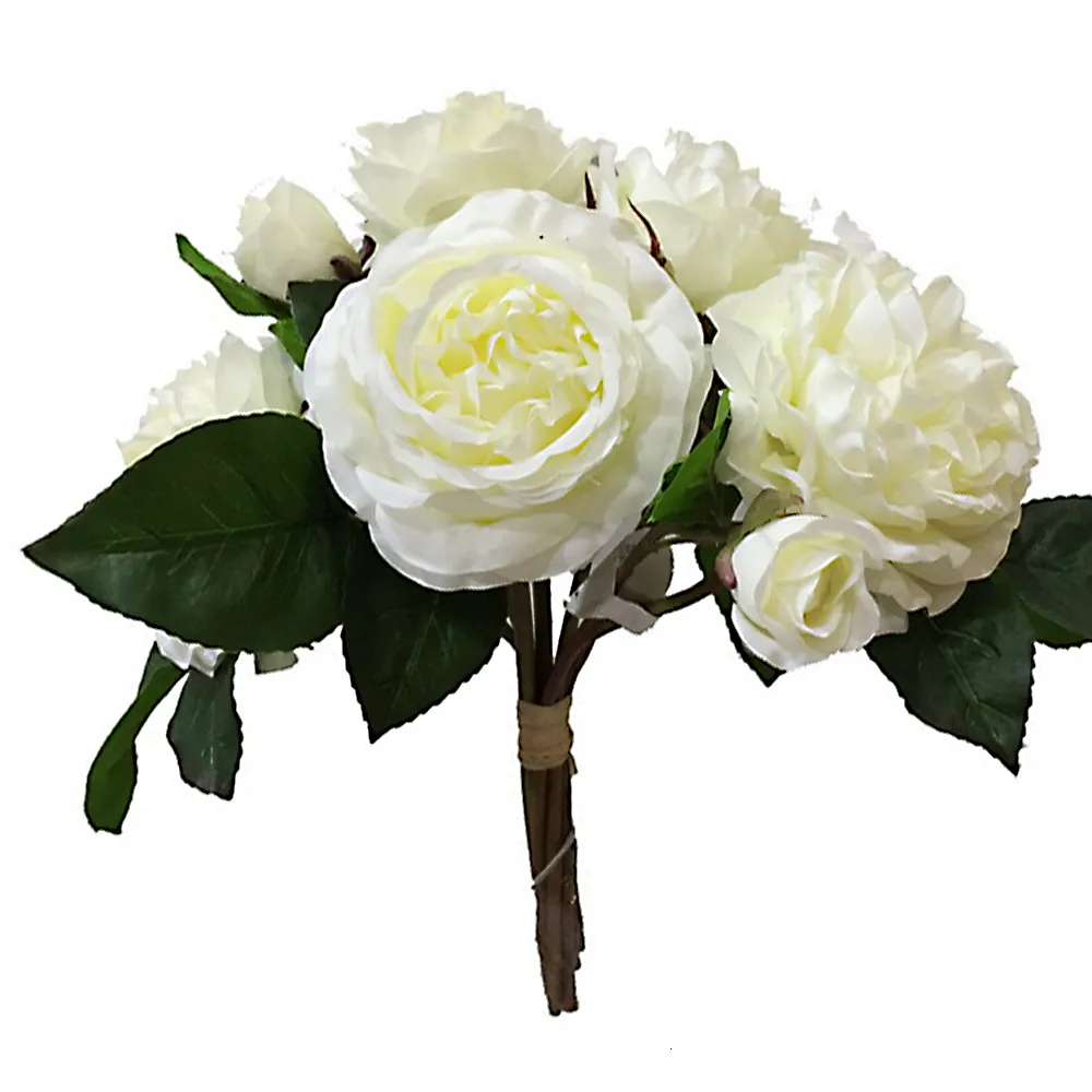 3PCS Artificial Flowers Rose Wedding Bouquet Silk 7 Head Roses Flower Fake Plants For Home Aesthetic Room Decor Party Decoration