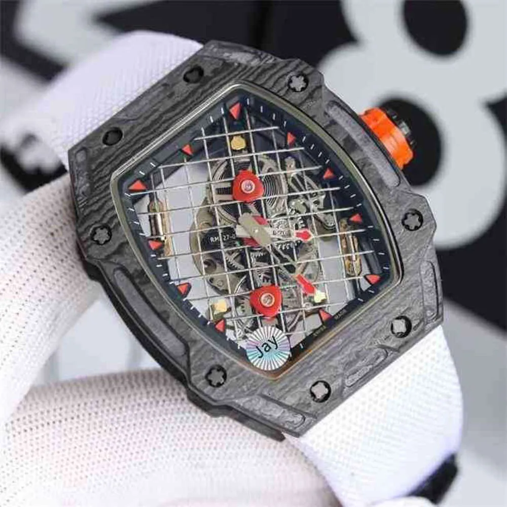 N Factory Watch Luxury Nadal Mens Mechanics Rm2704 with Mechanical Movement Hollow Design Steel Cable YUBHP