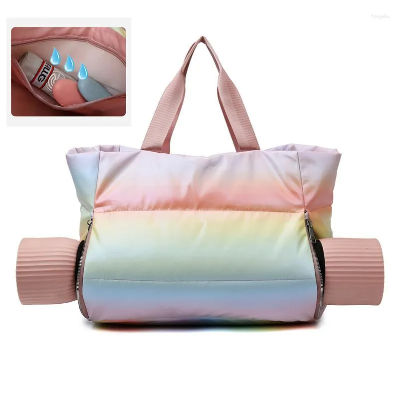 Bolsa de viaje grande para mujeres y hombres, bolsa de fin de semana, bolsa  de gimnasio deportiva impermeable con bolsillo separado para mojado