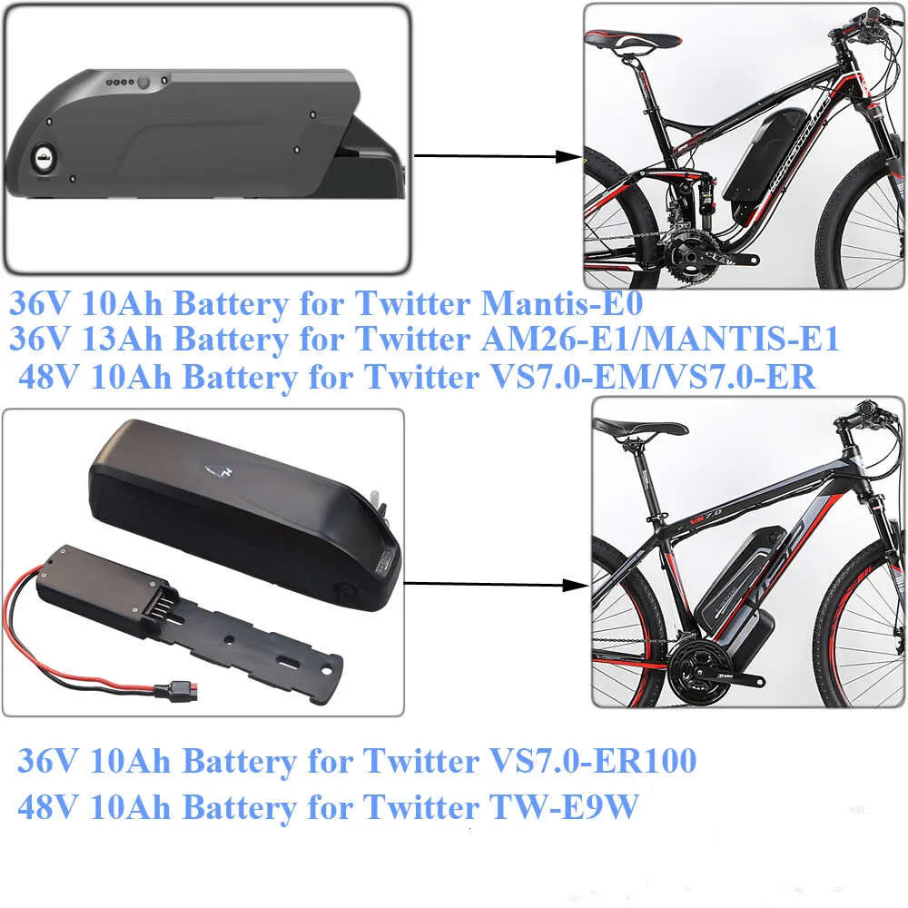 E-rower 36V 48V 10AH 13HAH 360WH 468WH 480WH BAZTOR LITY ION INIONOWY NA RICE Twitter Mantis-E0 Mantis-E1 AM26-E1 VS7.0-EM VS7.0-ER