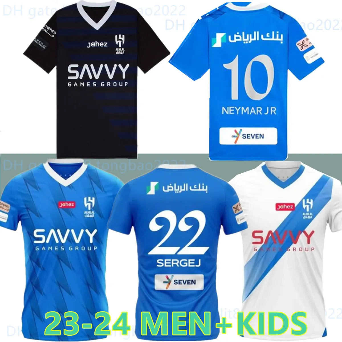 NEYMAR JR 2023 2024 AL HILAL SAUDI SOCCER JERSEYS MALCOM NEVES SERGEJ VIETTO KOULIBALY LGHALO KANNO HOME AWAY 23 24 Football Shirt Home Away Top Jersey