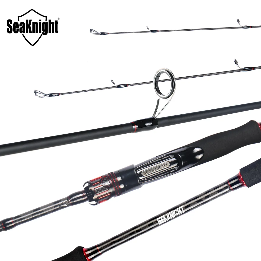 Cannes à pêche en bateau SeaKnight Marque Warg Série Carbon Rod 18M 198M 21M 24M Céramique KGuide Spinning Casting 2 Sections Leurre 1545g 230907