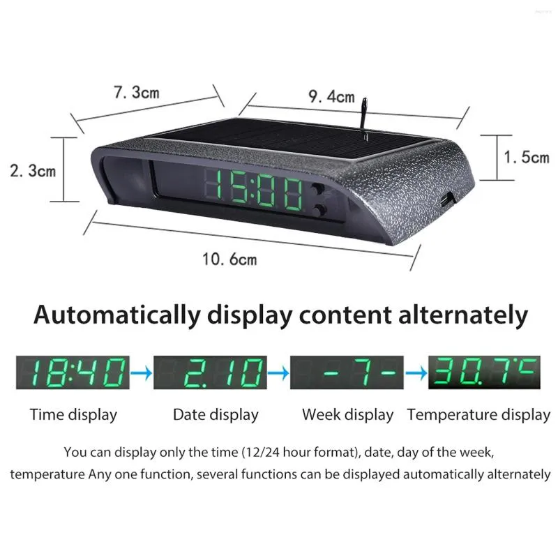 Tischuhren Autouhr Auto Interne Aufklebbare Digitaluhr