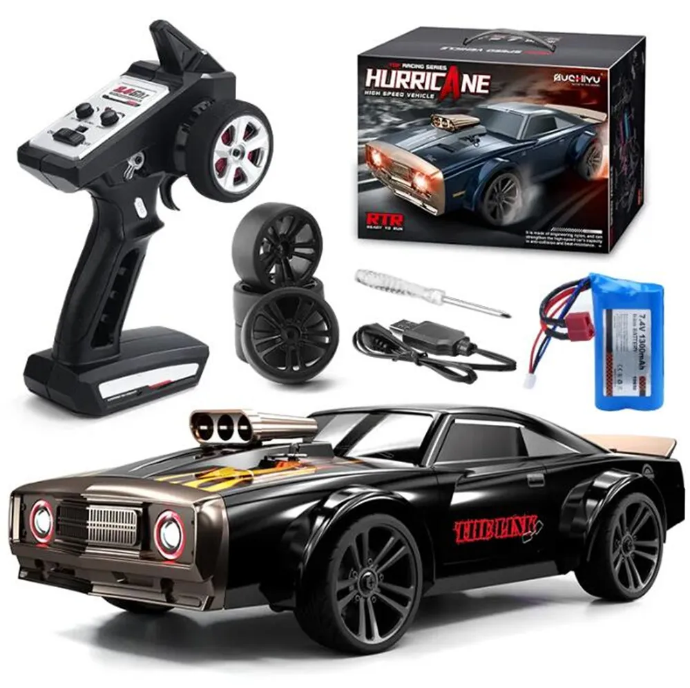 1:16 nouvelle télécommande quatre roues motrices haute vitesse dérive voiture RC télécommande voiture lumière contrôlable CAD rétro course muscle car