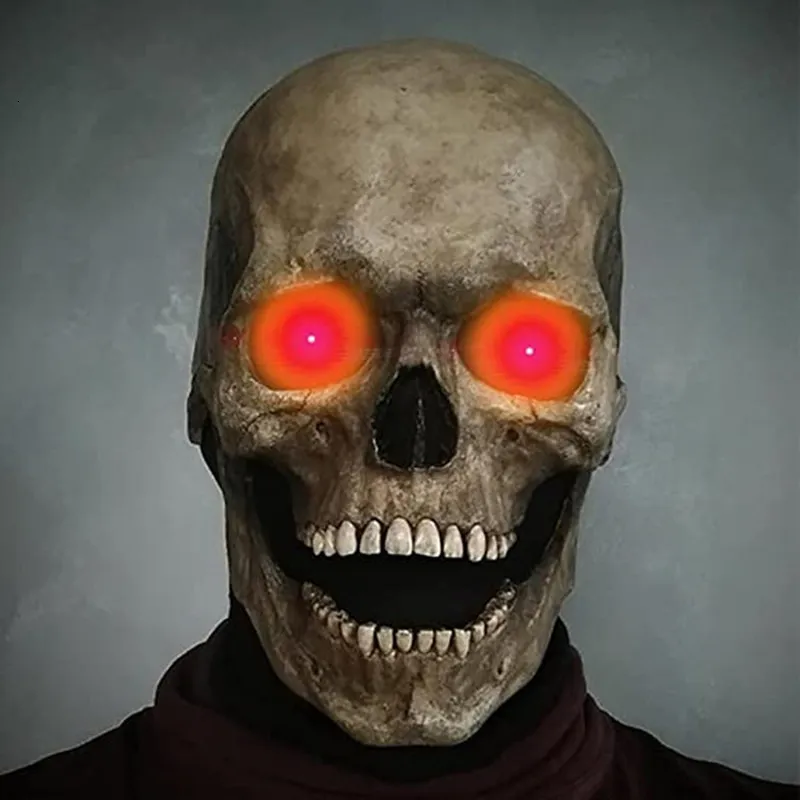 Maschera Teschio Halloween Con Mascella Mobile - Lattice Realistico Per Feste Spaventose