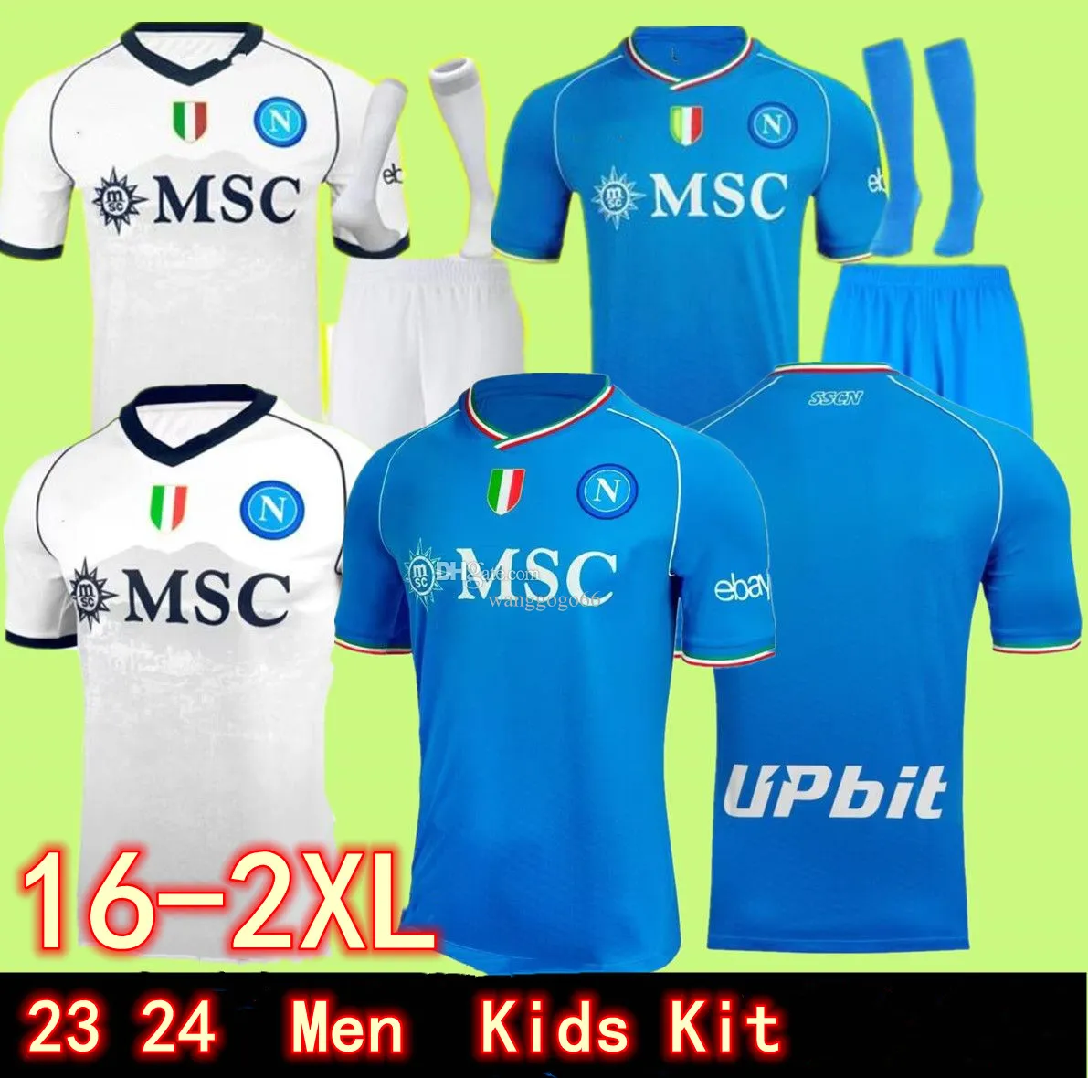 23 24 Napoli Soccer Jerseys Men Kids Set Maglia Neapel 2023 2024 Kvaratskhelia Zielinski Maradona Min Jae High Quality Football Shirt Uniforms