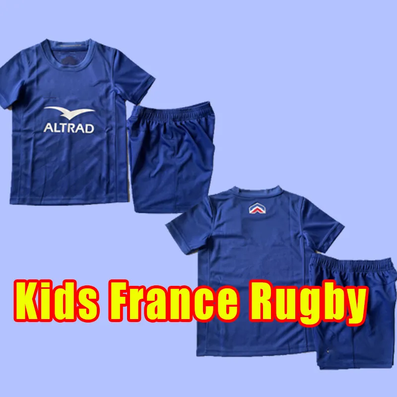 Crianças 2021 2022 França Super Rugby Jerseys 22 23 Maillot de Foot Boln Shirt Tamanho 16-26 Qualidade máxima 2022 2023 Treinamento colete