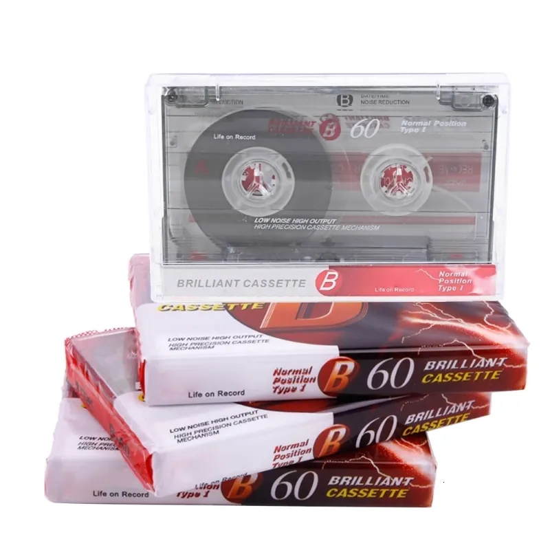 Discos en blanco 2 piezas 60 minutos Reproductor de cinta de casete estándar Grabación magnética vacía para música de voz MP3 DVD 230908