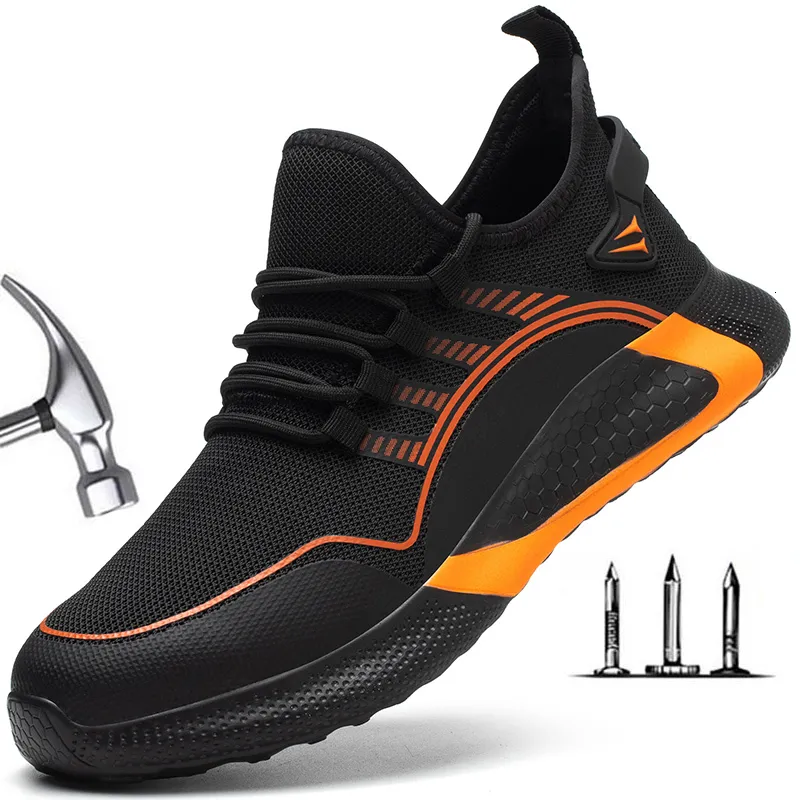 Bottes Chaussures de sécurité de travail légères pour homme chaussures de sécurité de sport respirantes bottes de travail S3 Anti-écrasement Anti-ercing 230907