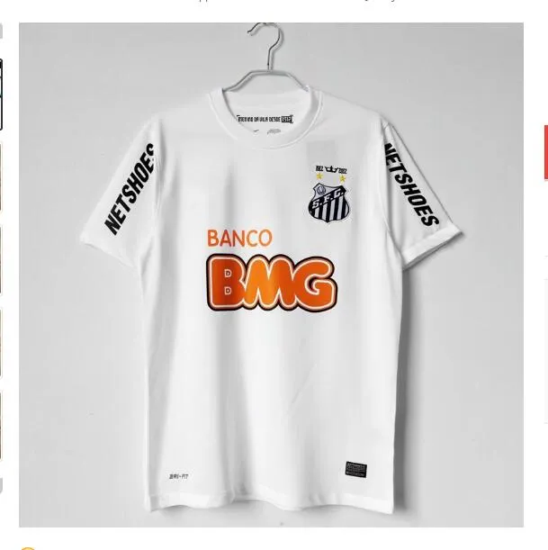 Santos FC #10 PELE Retro Soccer Jersey 1970 56 97 98 99 01