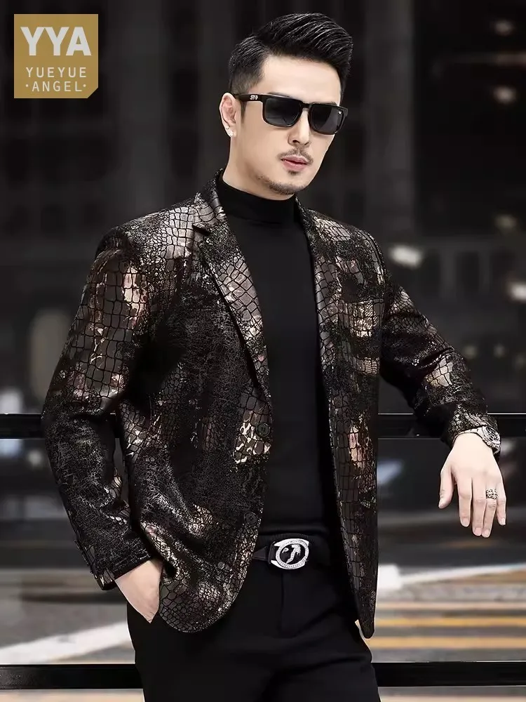 Leather business suit outlet