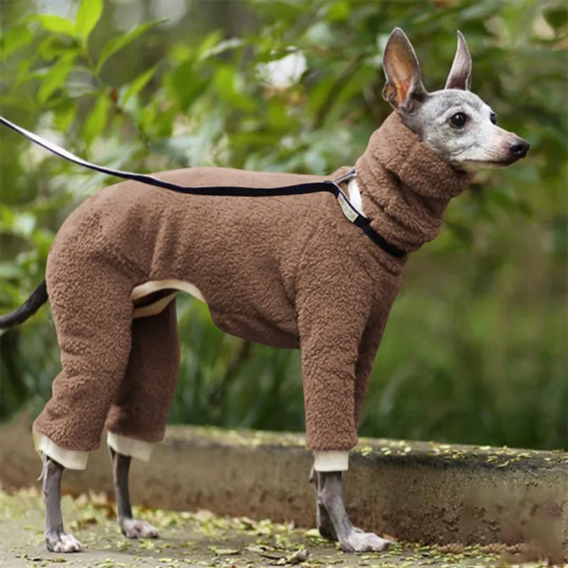 개 의류 Jaket Jumper Anjing Hangat Musim Dingin Pakaian Jaket Rompi Leher Turtleneck Bulu Domba Mantel Doberman Abu Abu Mode 230907