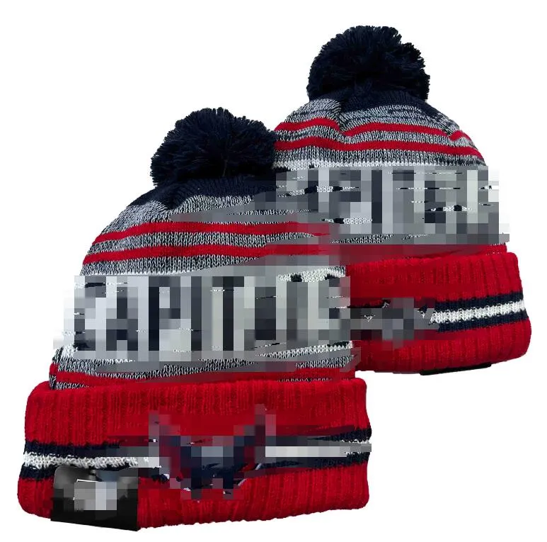 2023 Washington Hockey Beanie North American Side Patch Winter Wool Wool Sport Celet Hat Skull Caps A0