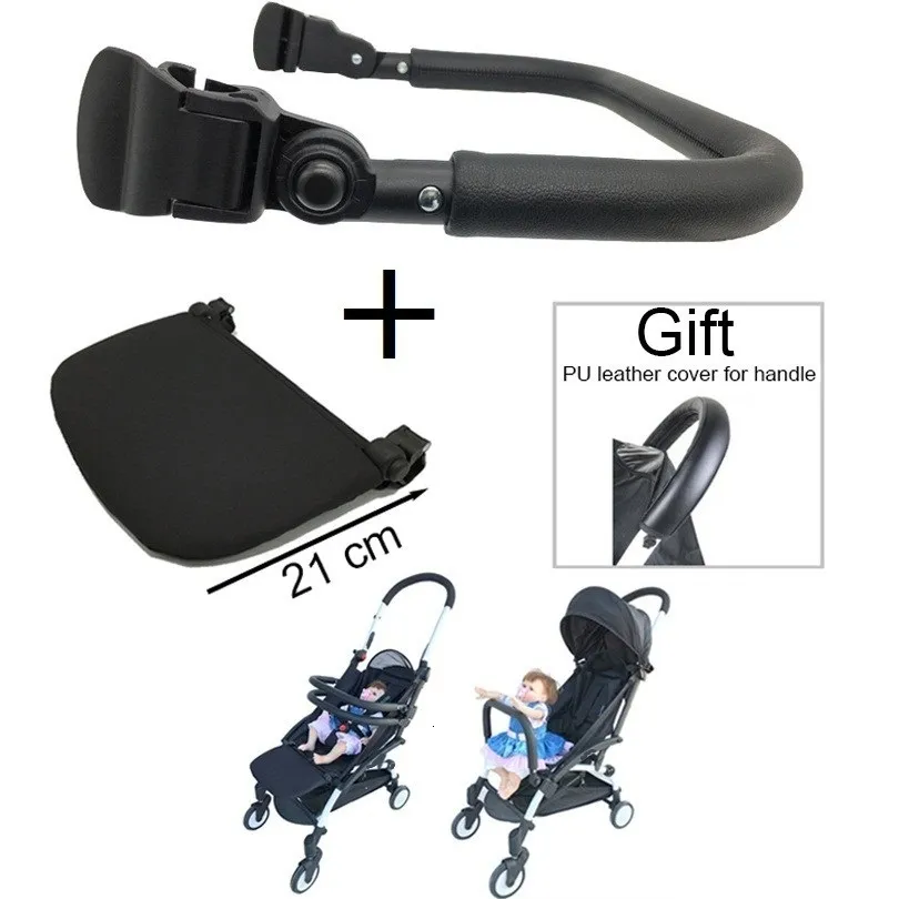 Stroller Parts Accessories MomTanAksesori kereta bayi sandaran tangan kulit kaki diperpanjang pegangan penutup pelindung untuk Yoya YOYO 2 230907