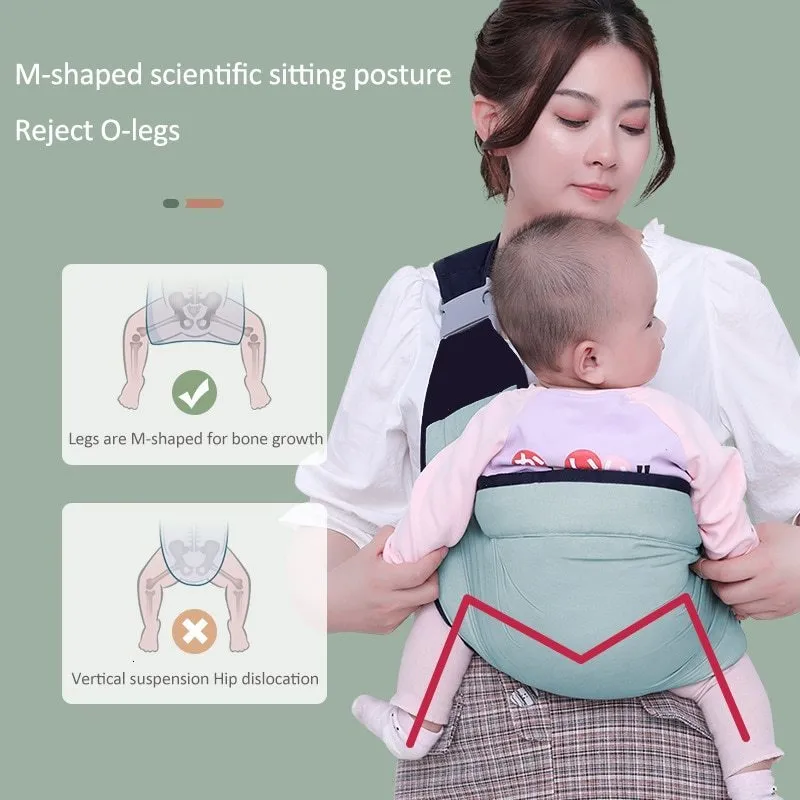 S Slings ryggsäckar GRÖN 1 PCS Baby Sling Ergonomisk säker och säker m position Bekväm babykläder 230907