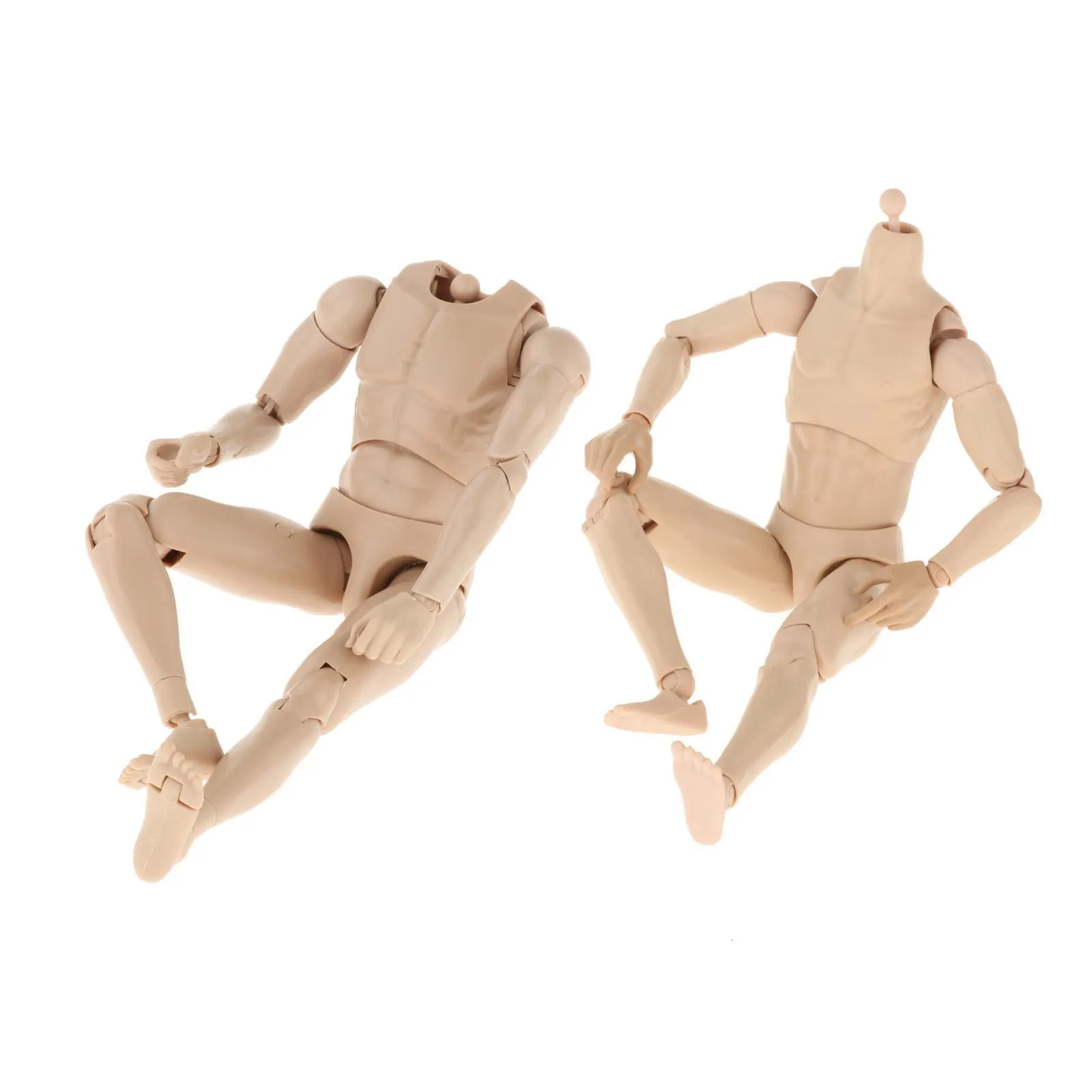 アクションおもちゃのフィギュア収集可能16男性アクションフィギュアシームレスな裸の体12 "狭い肩230907