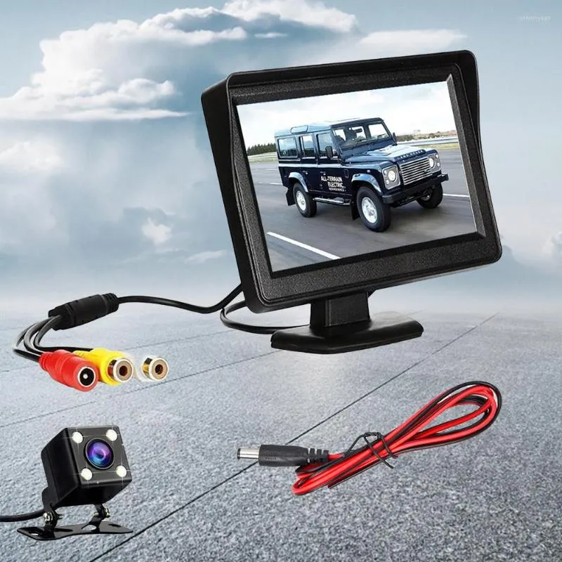 Monitor di parcheggio automatico da 4,3 pollici Telecamera per retromarcia HD Visione notturna per auto Backup Schermo LCD TFT con angolo di visione di 170 gradi