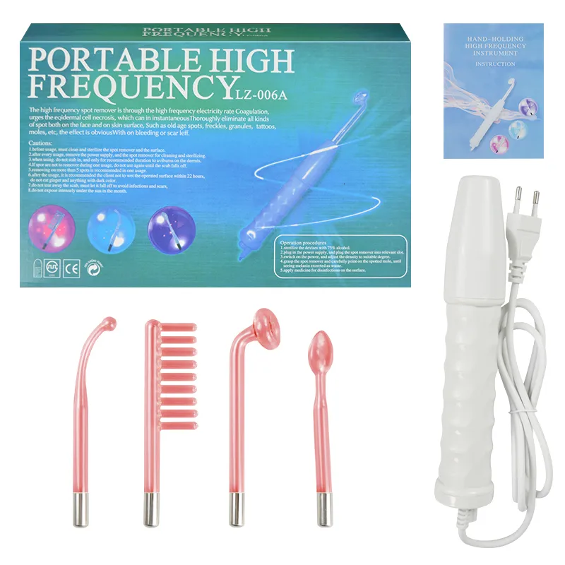 Cleaning Tools Accessories Portable High Frequency Machine Mushroom Tongue Bend Comb Tube Electrotherapy Physiotherapy Anti-inflammatory Device 230908