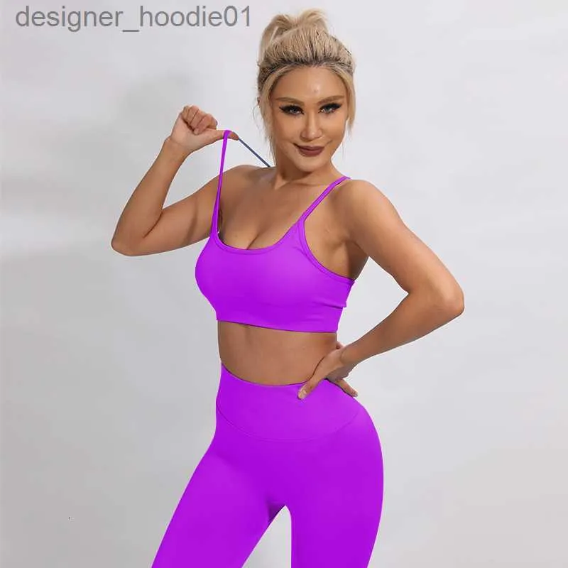 Vêtements de sport pour femme - Ensemble de yoga sans couture - Vêtements  de sport pour femme - Leggings d'entraînement : : Mode