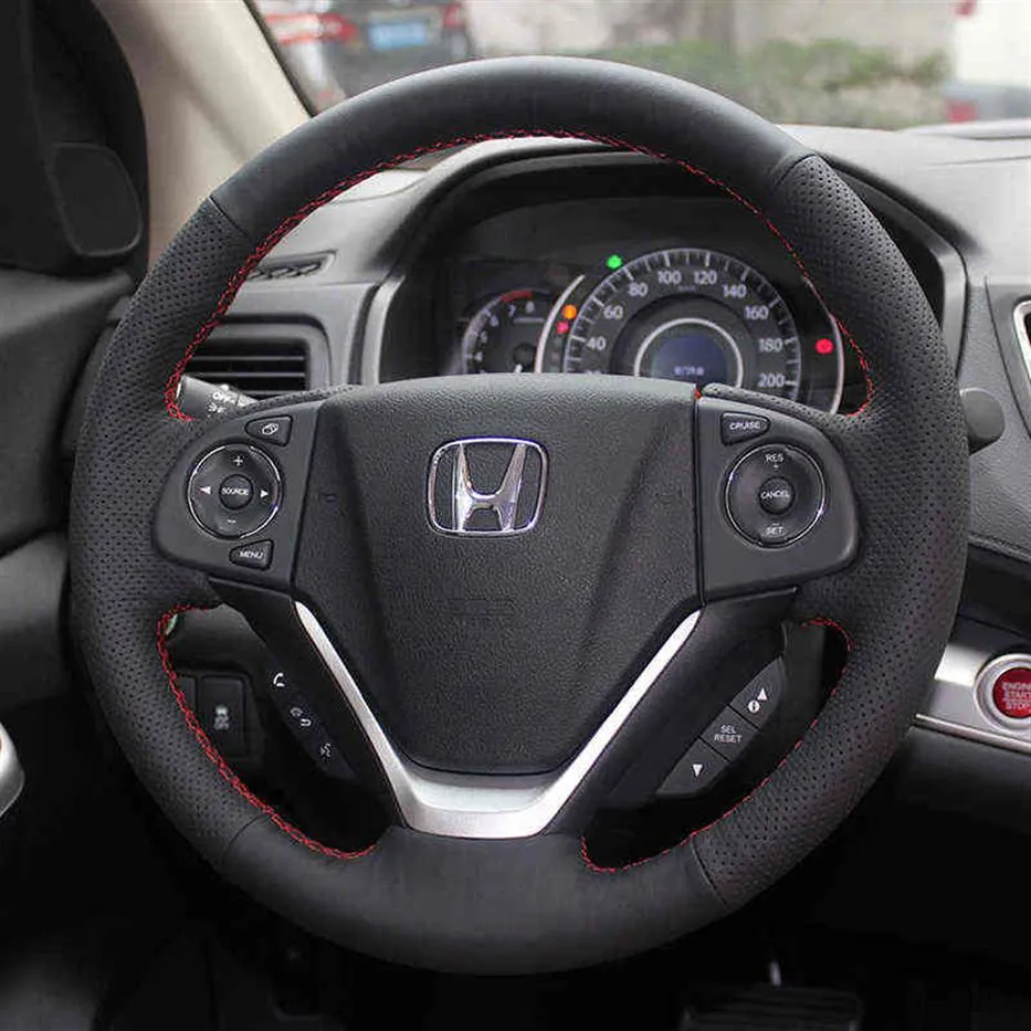 DHgate Synthetic Leather Steering Wheel Cover for Honda CRV 2012 2016 Black Automobiles Motorcycles
