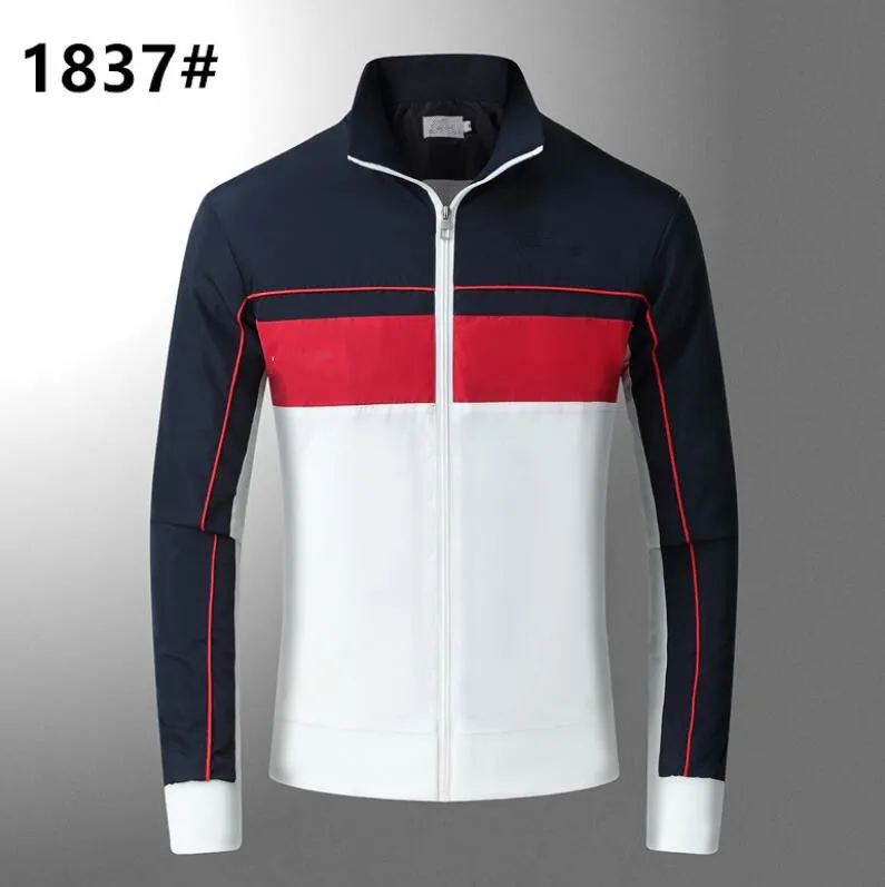 Vestes de sport pour hommes, marque de mode, broderie crocodile, patchwork, vêtements pour hommes, 2023