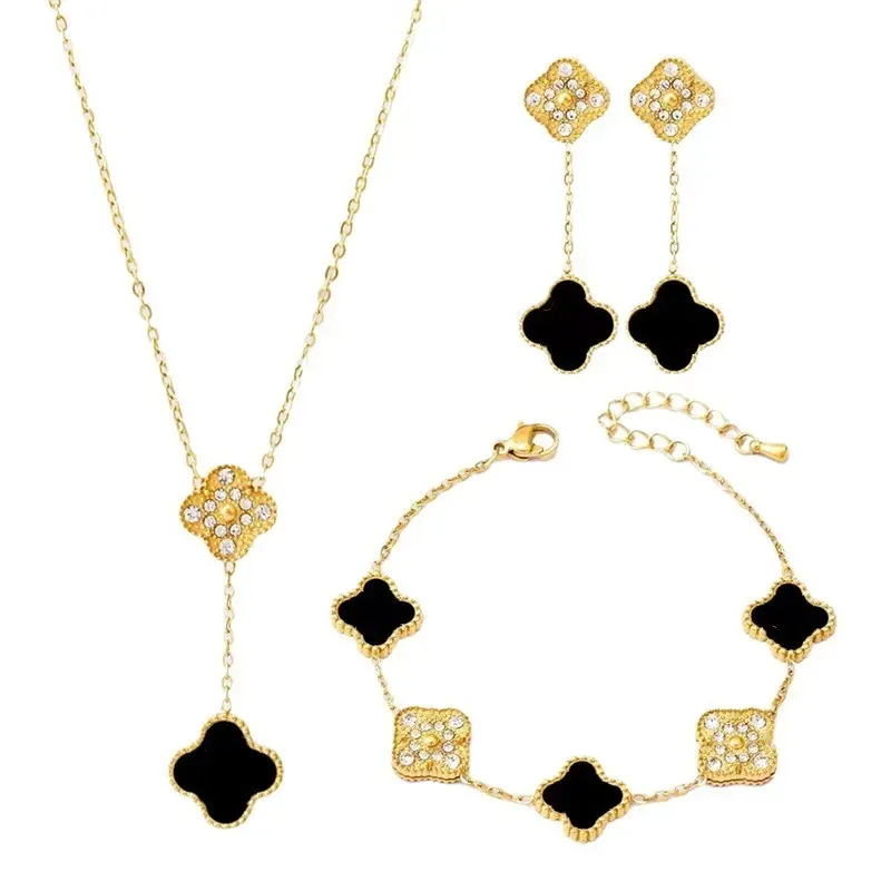 designer brand jewelry Sets Necklace Pendant Earrings Bracelet 18K Gold Plated Charm Simple Cute Jewelry for Mother's Day Thanksgiving Day Valentine's Day Women Gi