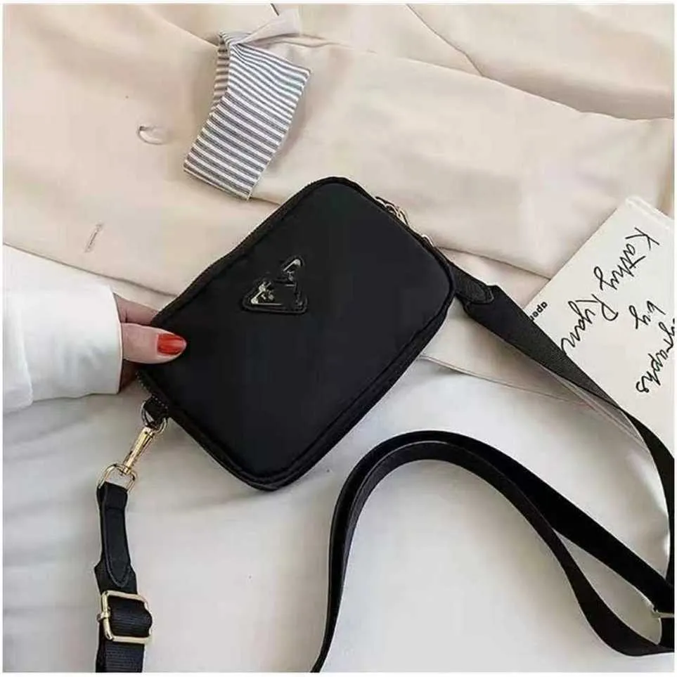 Korean Fashion Oxford Fabric Crossbody Bag With Three Zip One
